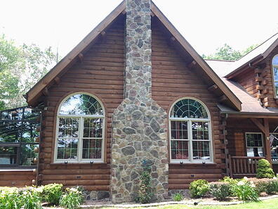 The Finished Product Of A Proper Log Home Restoration Project