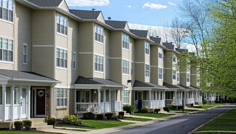 a townhouse complex similar to what you would find in Pittsburgh suburbs