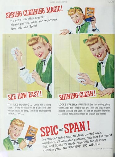 Spic & Span Ad How To Clean Painted Walls
