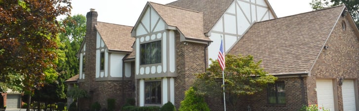 Painting job on exterior of residential home